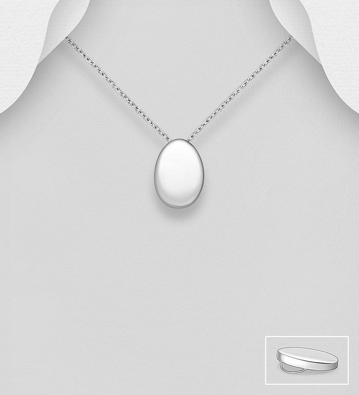 Wholesale 925 Sterling Silver Oval Pendant - SKU #706-39920