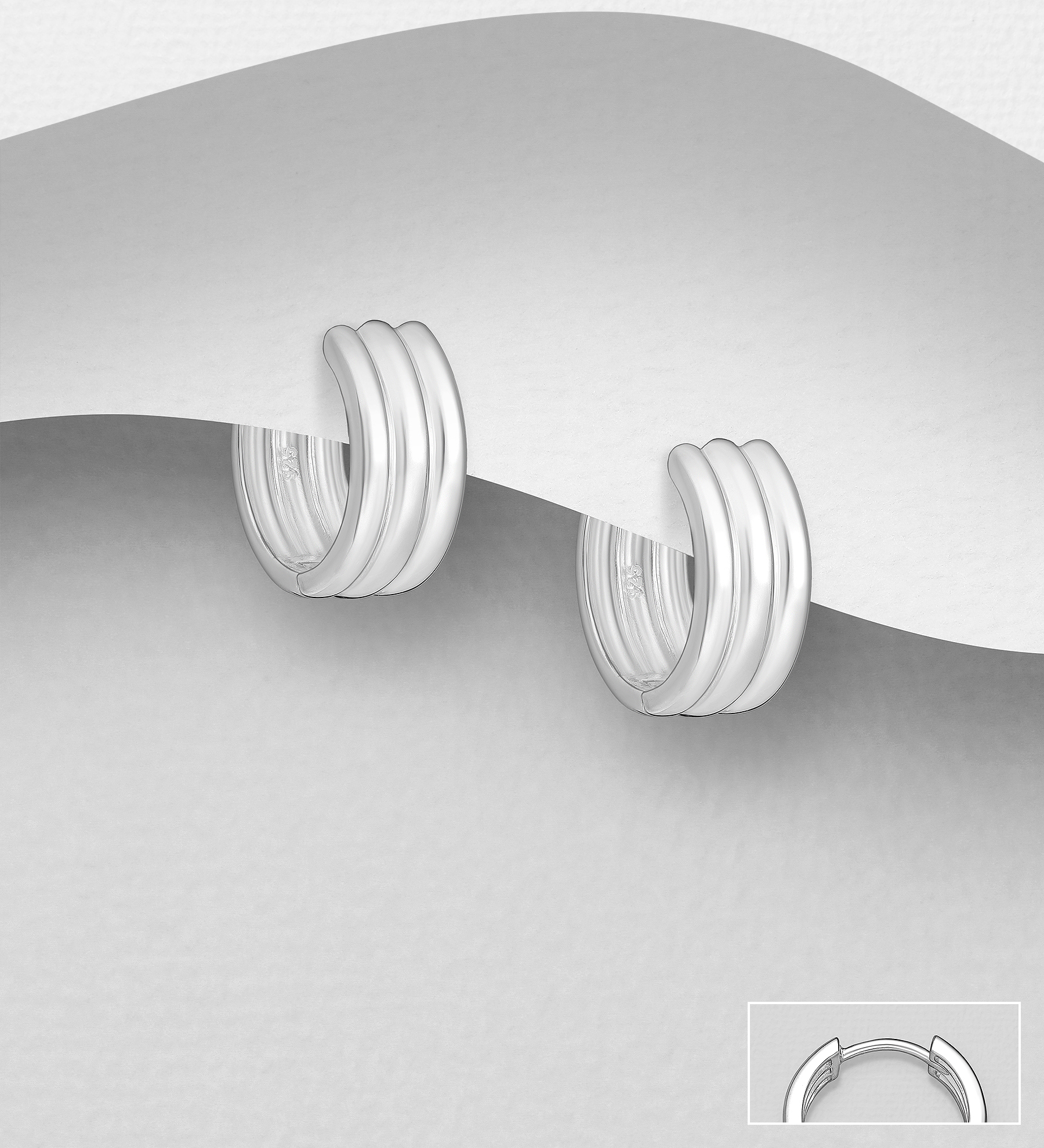 Wholesale 925 Sterling Silver Hoop Earrings - SKU #706-39923