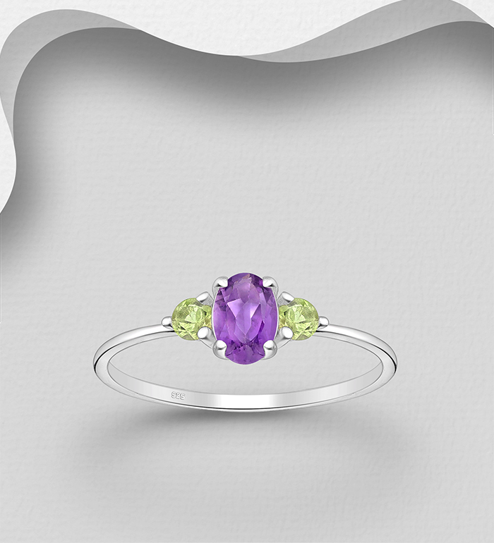 La Preciada - Wholesale 925 Sterling Silver Ring, Decorated with Various Gemstones - SKU #1181-5280