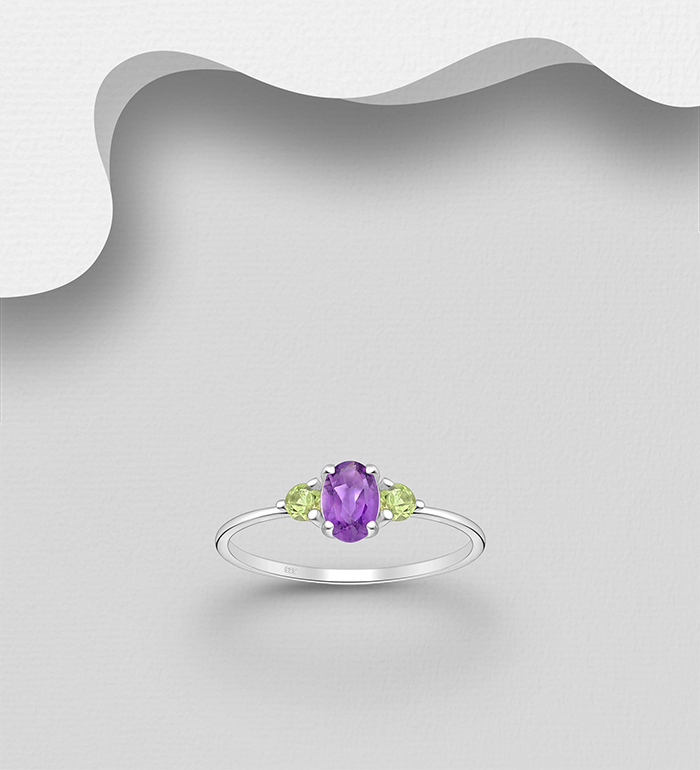 La Preciada - Wholesale 925 Sterling Silver Ring, Decorated with Various Gemstones - SKU #1181-5280