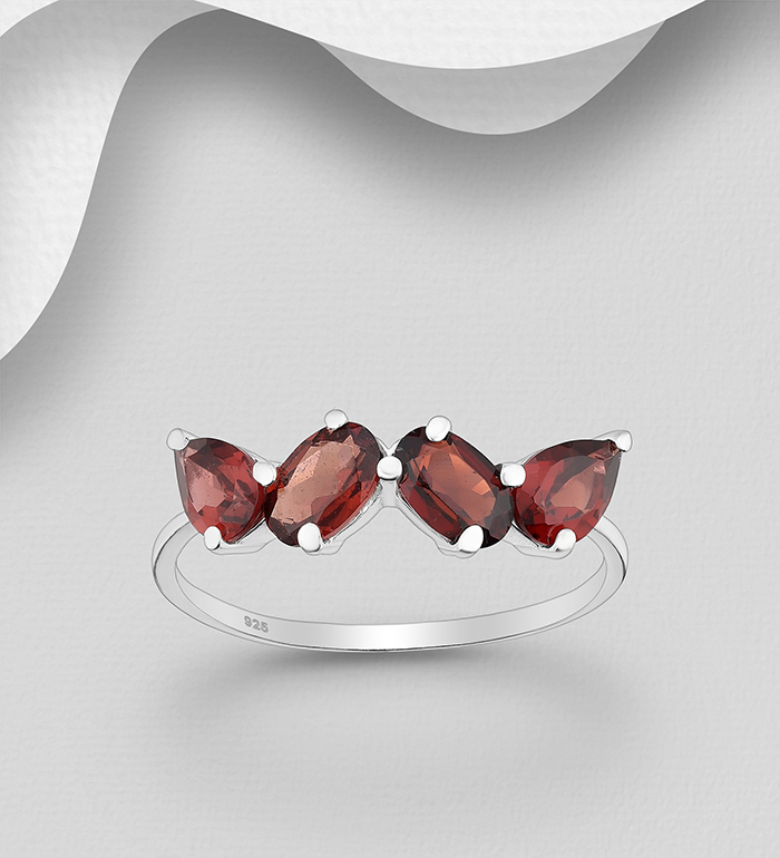 La Preciada - Wholesale 925 Sterling Silver Ring, Decorated with Various Gemstones - SKU #1181-5283