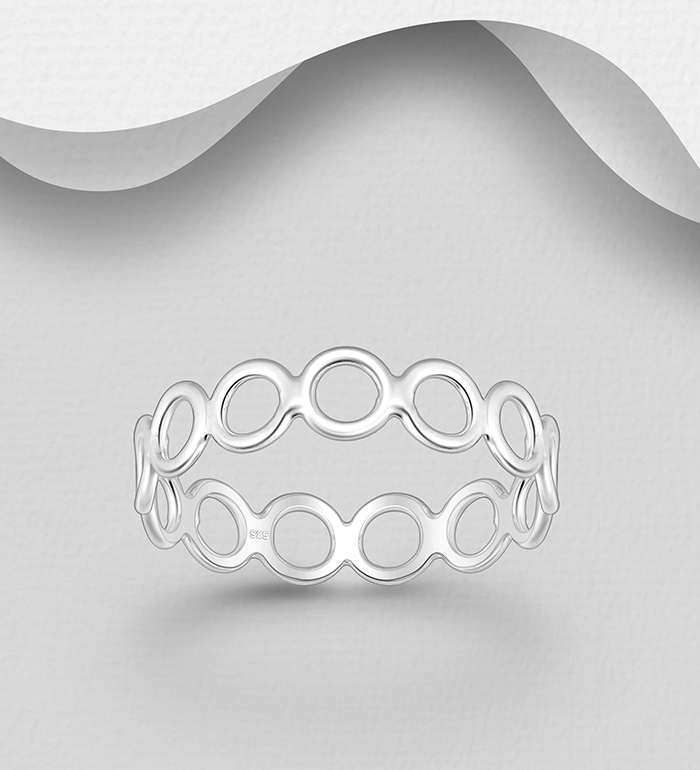 Wholesale 925 Sterling Silver Circle Ring - SKU #706-39959