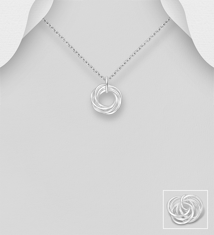Wholesale 925 Sterling Silver Interlock Pendant - SKU #706-39961