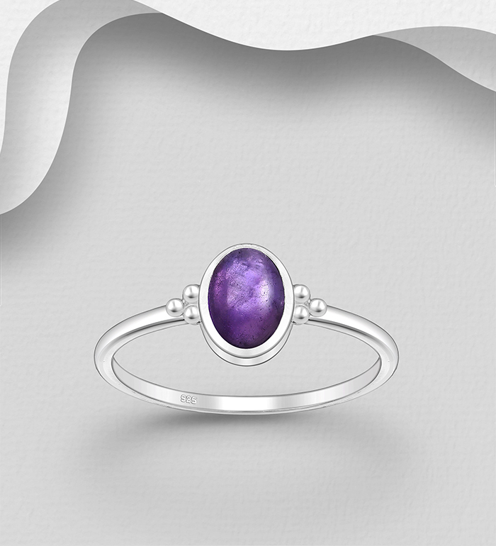 Wholesale 925 Sterling Silver Ring, Decorated with Various Gemstones - SKU #883-10137