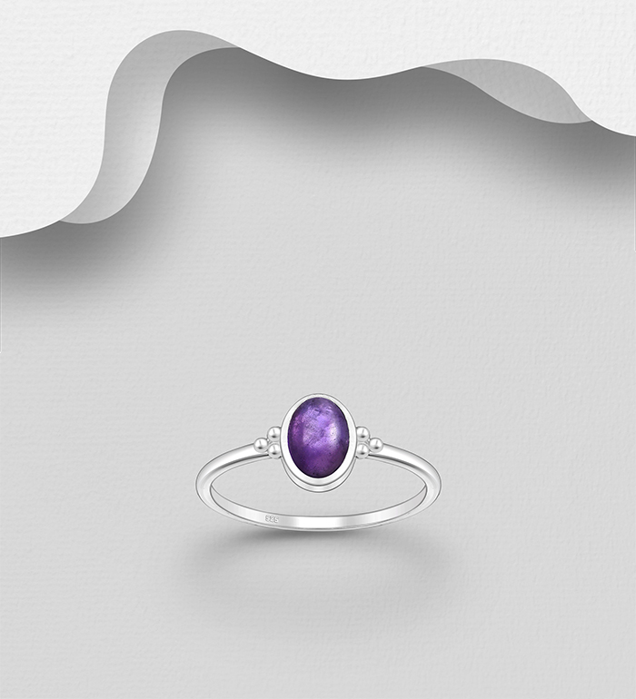 Wholesale 925 Sterling Silver Ring, Decorated with Various Gemstones - SKU #883-10137