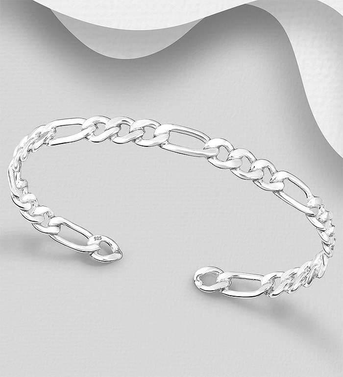 Wholesale 925 Sterling Silver Chain Cuff - SKU #706-39975