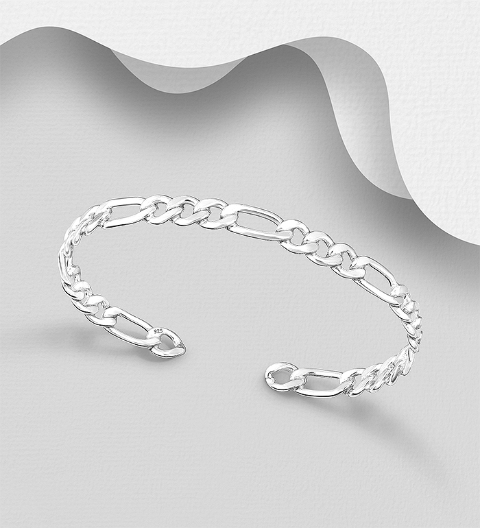 Wholesale 925 Sterling Silver Chain Cuff - SKU #706-39975
