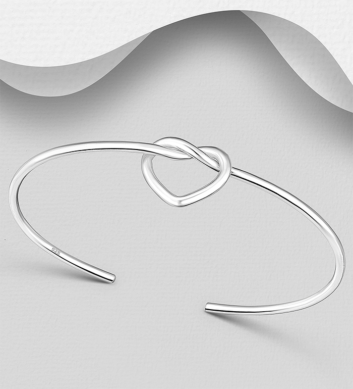 Wholesale 925 Sterling Silver Love Knot Cuff - SKU #706-39977