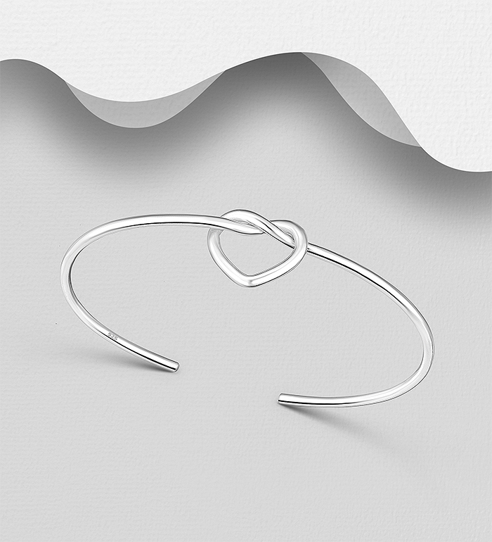 Wholesale 925 Sterling Silver Love Knot Cuff - SKU #706-39977