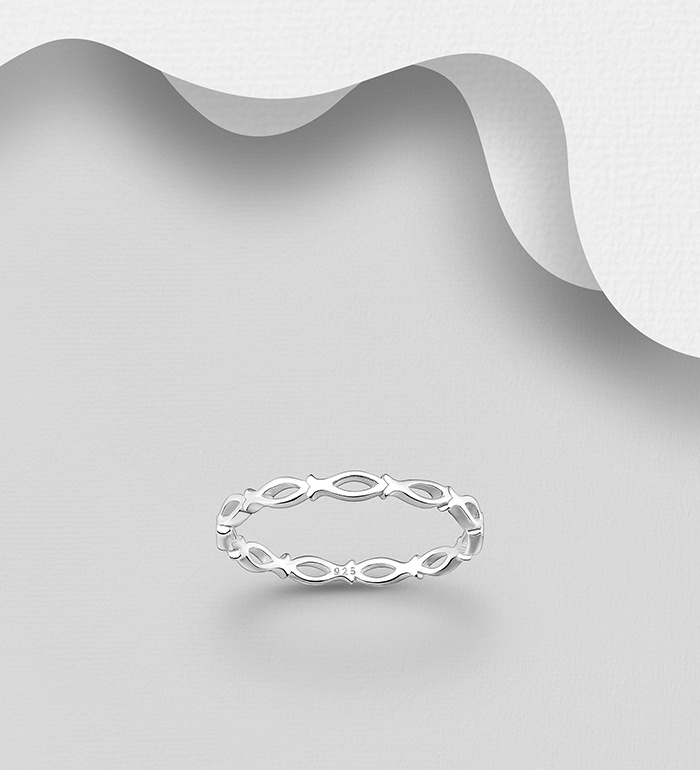 Wholesale 925 Sterling Silver Fish Ring - SKU #706-39999