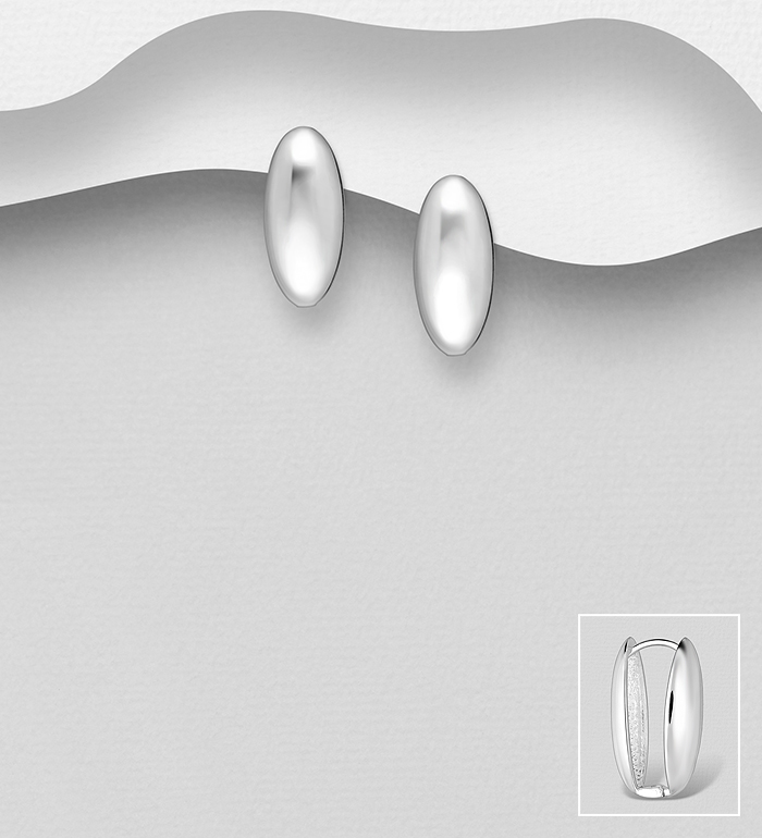 Wholesale 925 Sterling Silver Hoop Earrings - SKU #706-40006