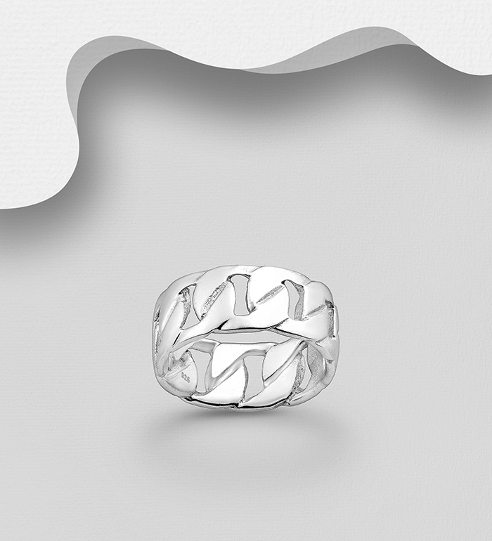 Wholesale 925 Sterling Silver Chain Link Ring - SKU #706-175
