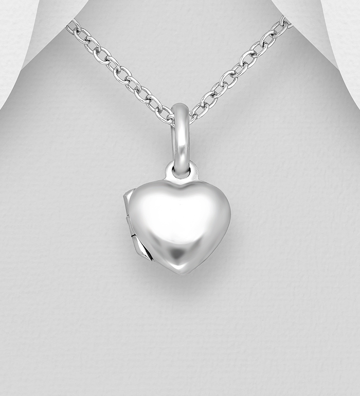 Wholesale 925 Sterling Silver Engravable Locket Pendant - SKU #706-274