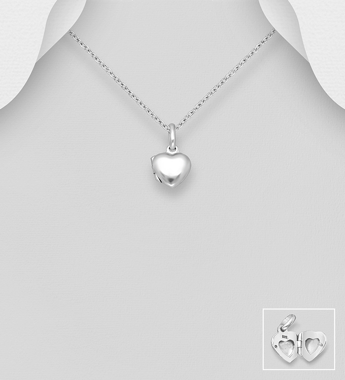 Wholesale 925 Sterling Silver Engravable Locket Pendant - SKU #706-274