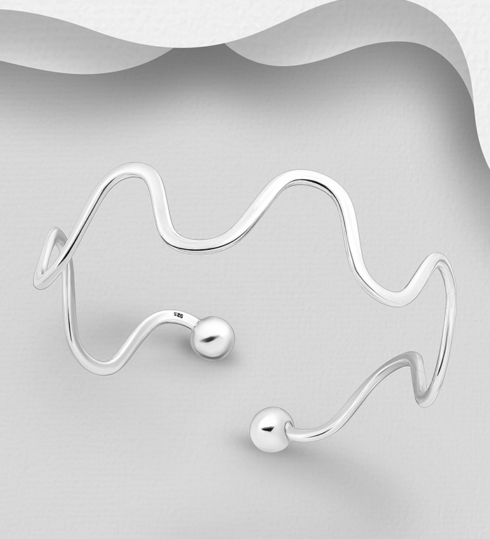Wholesale 925 Sterling Silver Ball Cuff Bracelet - SKU #706-969