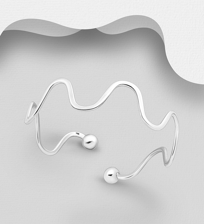 Wholesale 925 Sterling Silver Ball Cuff Bracelet - SKU #706-969