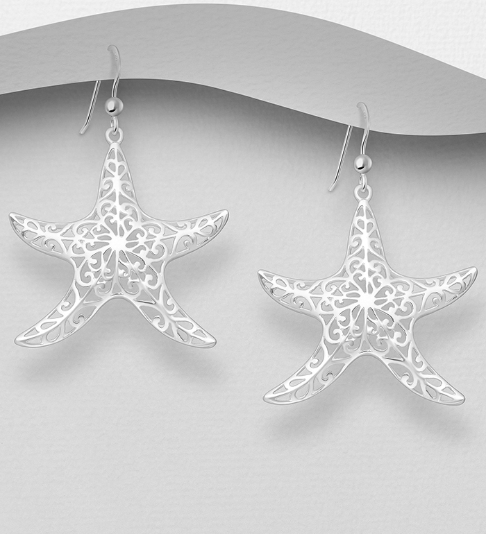 Wholesale 925 Sterling Silver Starfish Hook Earrings - SKU #295-529