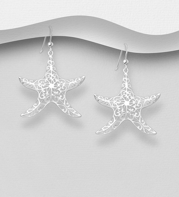 Wholesale 925 Sterling Silver Starfish Hook Earrings - SKU #295-529