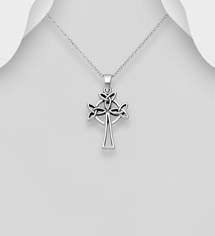 Wholesale 925 Sterling Silver Celtic Cross Pendant - SKU #767-110