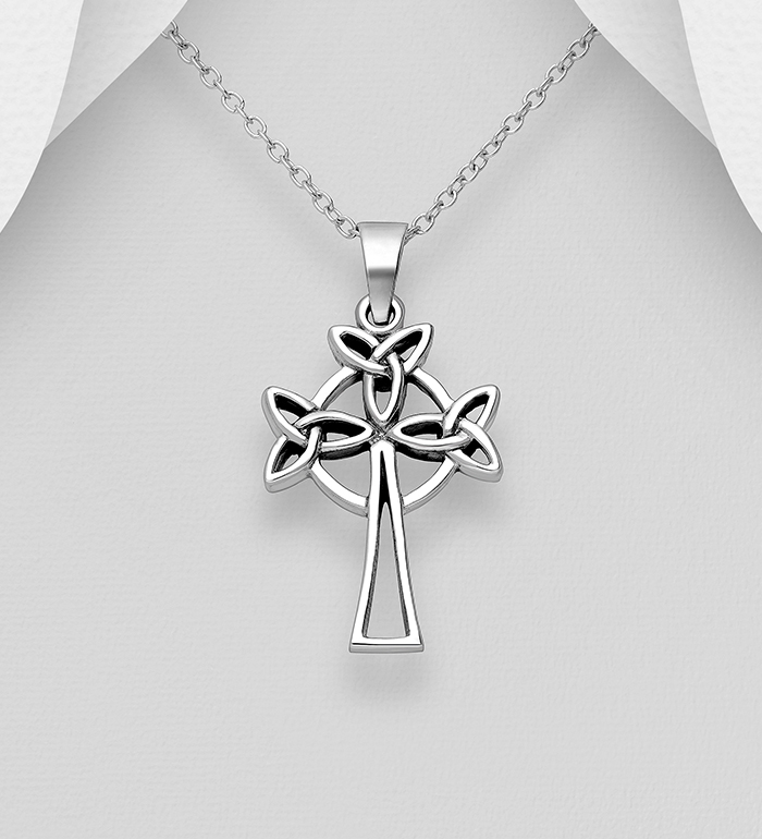 Wholesale 925 Sterling Silver Celtic Cross Pendant - SKU #767-110