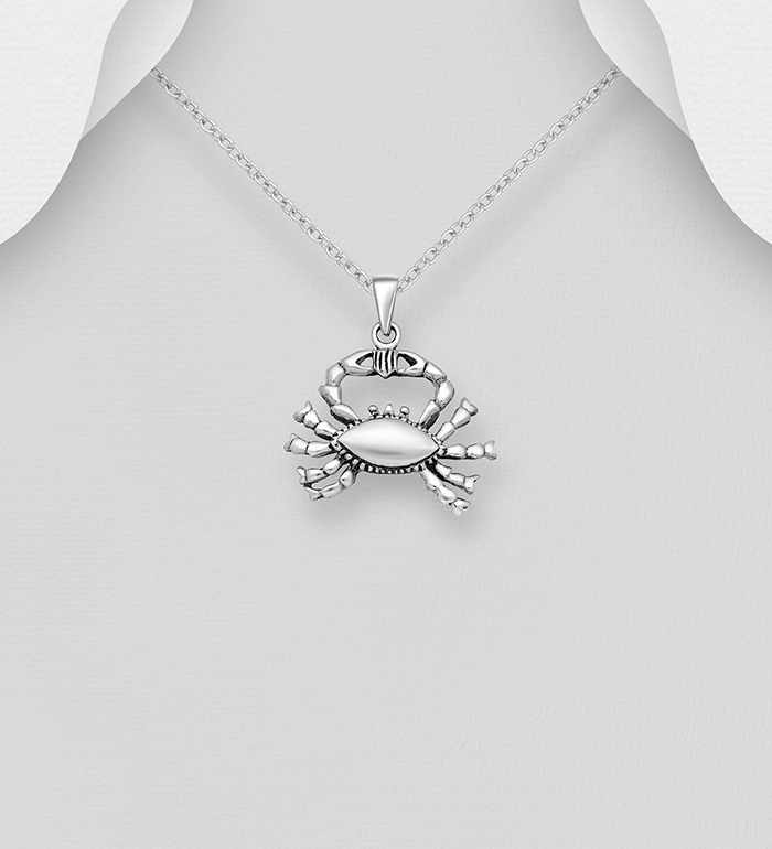 Wholesale 925 Sterling Silver Crab Pendant - SKU #706-3337