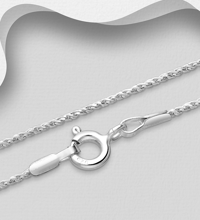 Wholesale 925 Sterling Silver Giotto Chain, 1 mm Wide, Made In Thailand. - SKU #706-5363