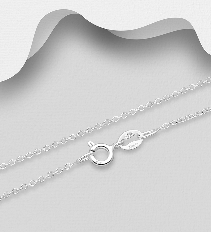706-5713 - Italian Delight - Wholesale 925 Sterling Silver Rollo Chain, 1.25 mm Wide, Made In Italy