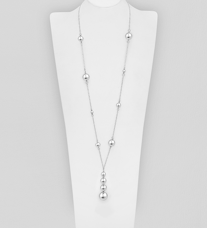Wholesale 925 Sterling Silver Ball Necklace - SKU #706-5856