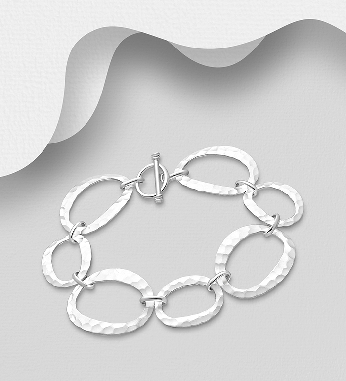 Wholesale 925 Sterling Silver Link Chain Bracelet - SKU #706-6602