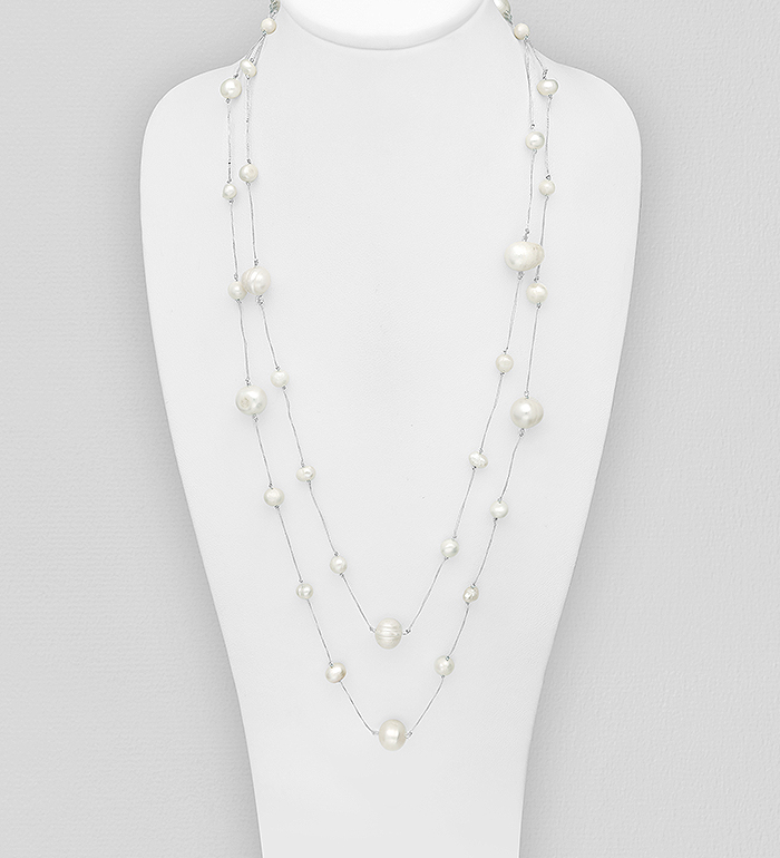 Wholesale Japanese Silk Cord Beaded With Fresh Water Pearl - SKU #382-1065