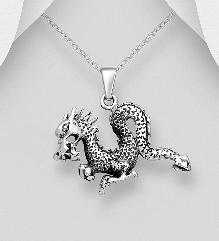 Wholesale 925 Sterling Silver Dragon Pendant - SKU #706-2069