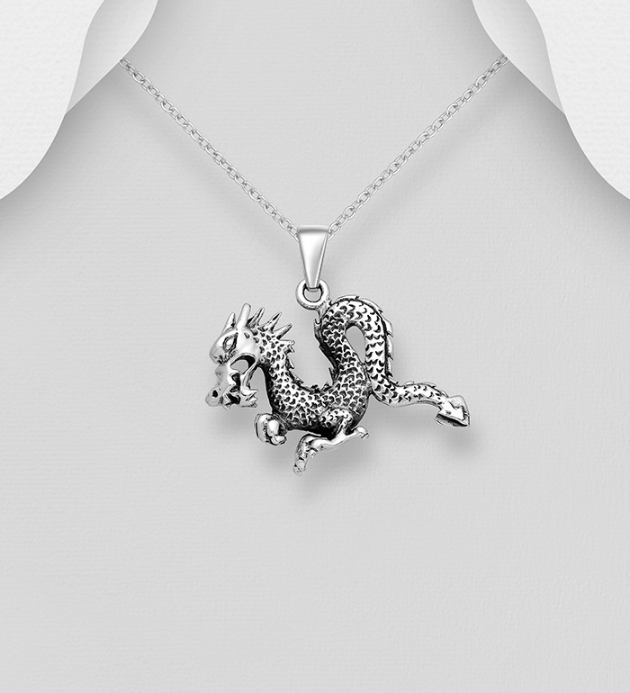 Wholesale 925 Sterling Silver Dragon Pendant - SKU #706-2069