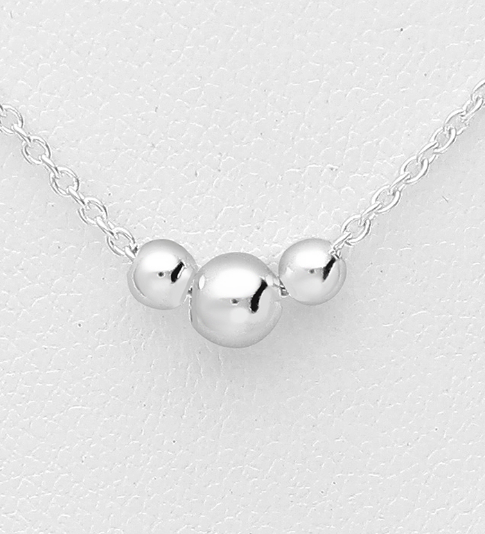 Wholesale 925 Sterling Silver Ball Necklace - SKU #706-8671