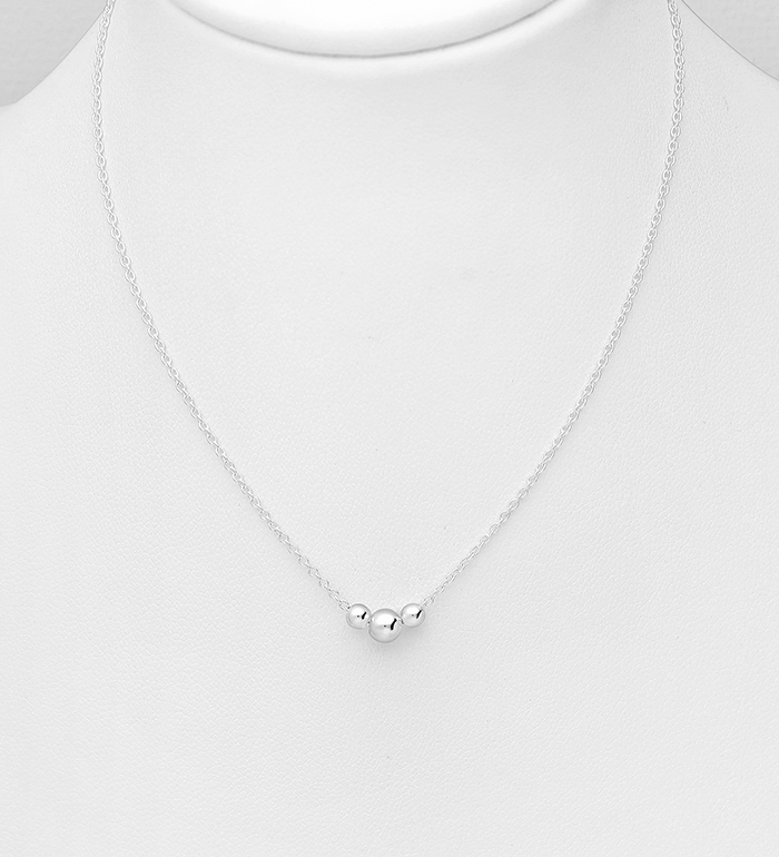 Wholesale 925 Sterling Silver Ball Necklace - SKU #706-8671