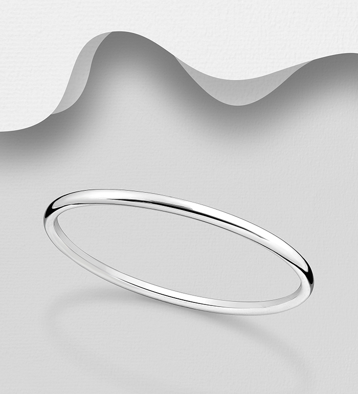 Wholesale 925 Sterling Silver Hollow Tube Bangle - SKU #706-9048