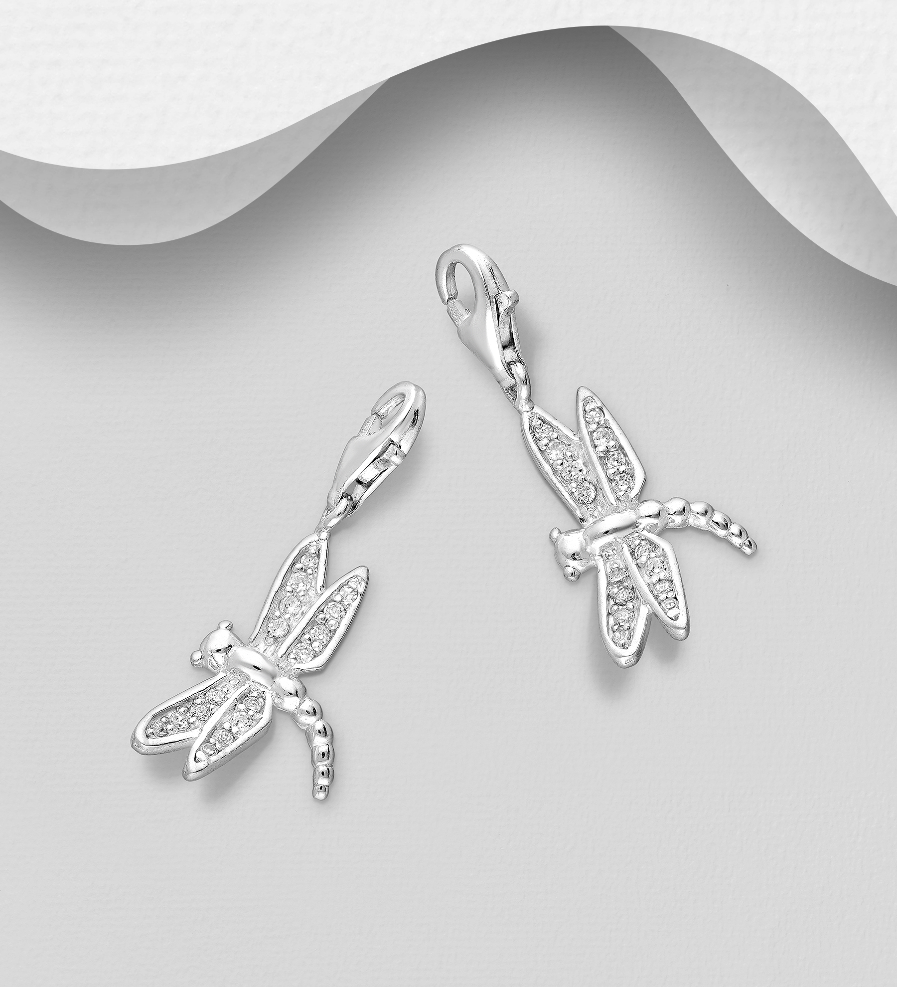 Wholesale 925 Sterling Silver Dragonfly Charm - SKU #983-671