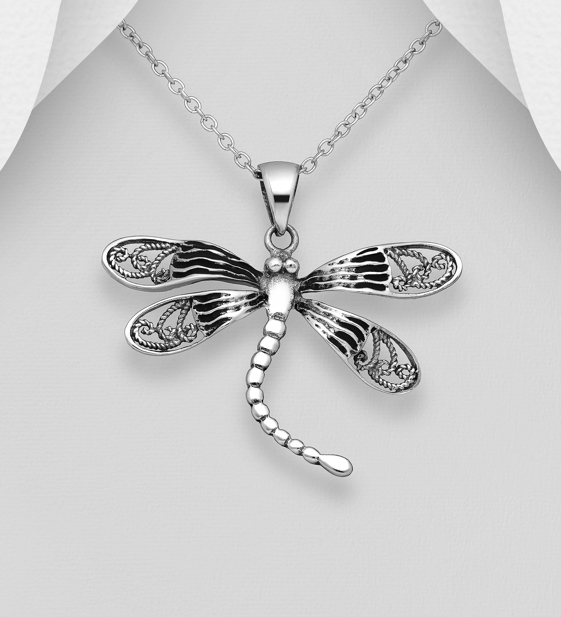 Wholesale 925 Sterling Silver Dragonfly Pendant - SKU #706-9051