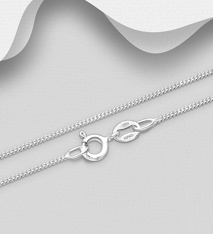 Italian Delight - Wholesale 925 Sterling Silver Curb Chain, 1 mm Wide, Made in Italy. - SKU #706-10146