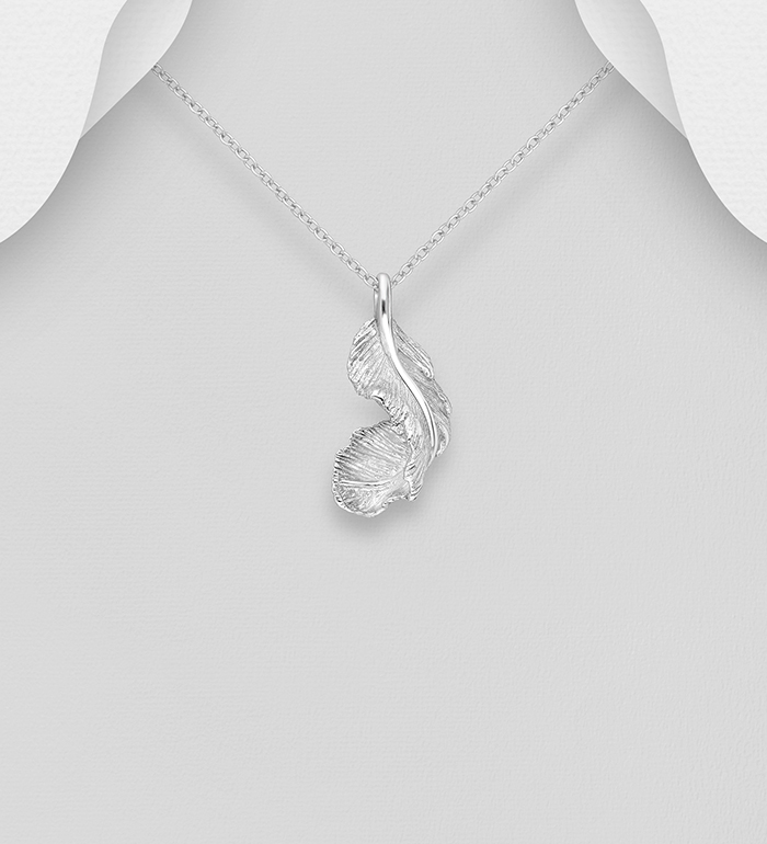 Wholesale 925 Sterling Silver Feather Pendant - SKU #706-9252