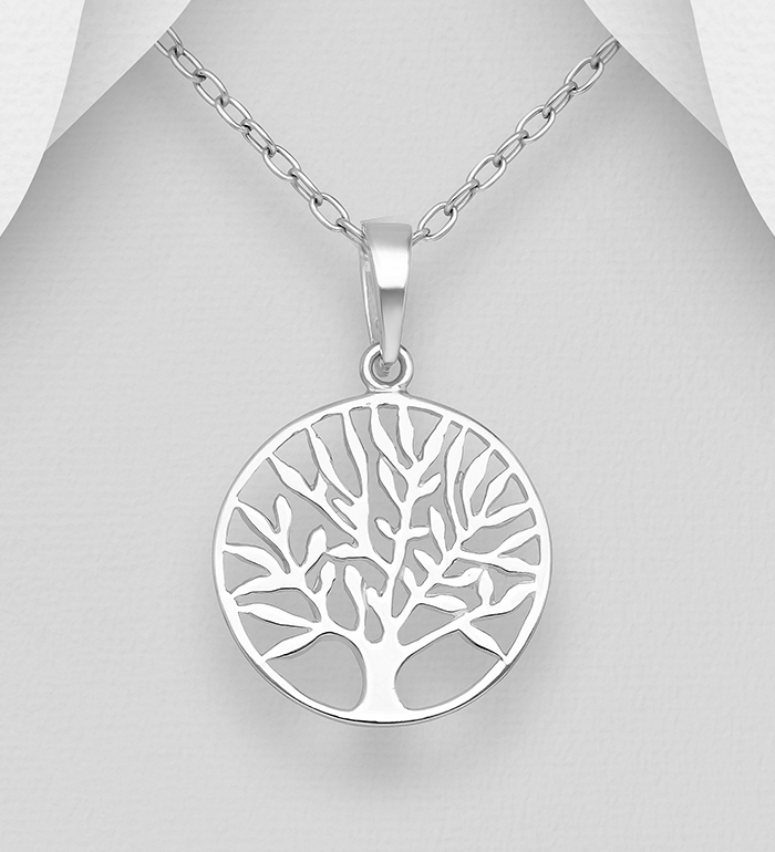 Wholesale 925 Sterling Silver Tree of Life Pendant - SKU #706-12278