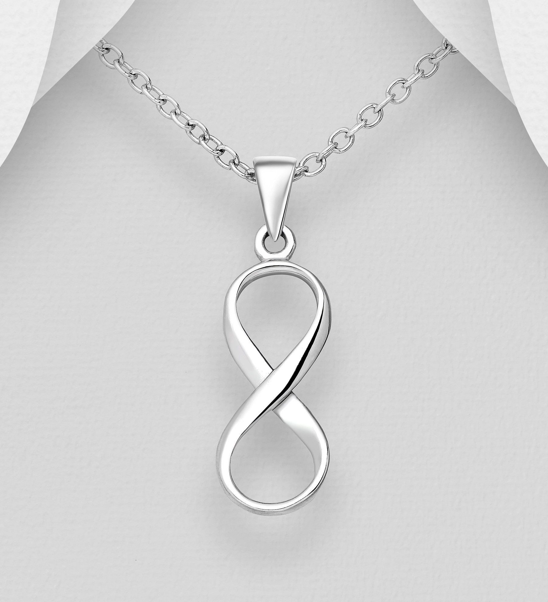 Wholesale 925 Sterling Silver Infinity Pendant - SKU #706-13386