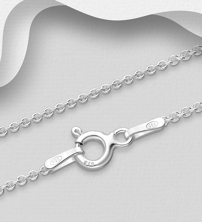 Italian Delight - Wholesale 925 Sterling Silver Anchor Chain, 1.1 mm Wide, Made in Italy. - SKU #706-10695A