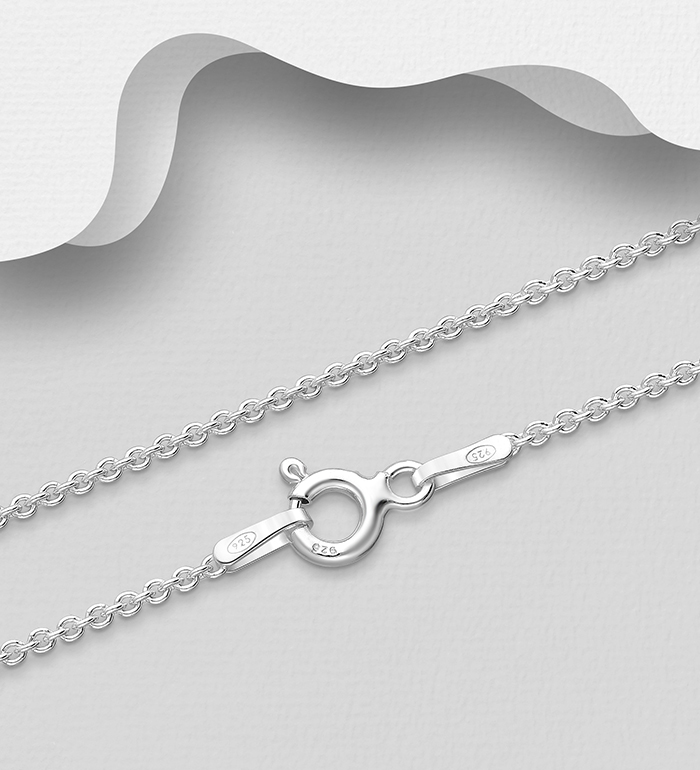 Italian Delight - Wholesale 925 Sterling Silver Anchor Chain, 1.1 mm Wide, Made in Italy. - SKU #706-10695A