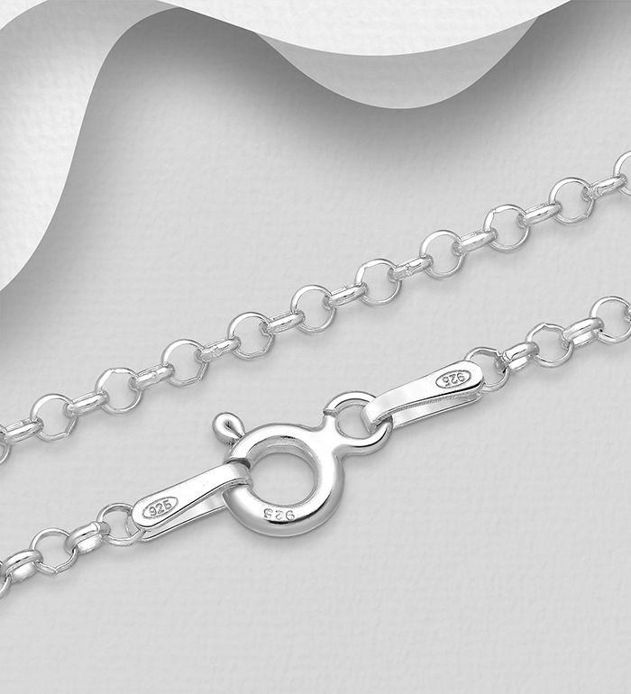 Italian Delight - Wholesale 925 Sterling Silver Rollo Chain, 2 mm Wide, Made in Italy. - SKU #706-5801A