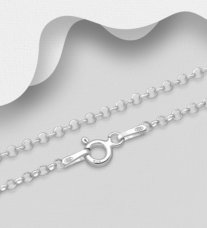 Italian Delight - Wholesale 925 Sterling Silver Rollo Chain, 2 mm Wide, Made in Italy. - SKU #706-5801A
